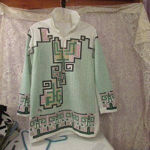 Vintage Jane Colby Original Mod Blouse or Mini Dress M *see measurements